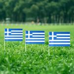 Vlajka Řecko 14 x 21 cm na plastové tyčce
