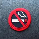 Silikónová nálepka Zákaz fajčenia - čierna-červená