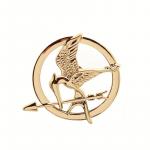 Brošňa Hunger Games Reprodrozd 3,8 x 4,2 cm - zlatá
