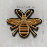 Nášivka nažehlovací Zlatá včelka 6,5 x 5,5 cm - zlatá-černá