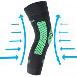 Návlek kompresní Voxx Protect koleno - tmavě šedé-zelené