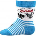 Ponožky dětské Boma Mia 3 páry (modré, žluté, růžové)