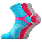 Ponožky klasické unisex Voxx Rexon 3 páry (modré, ružové, šedé)