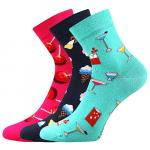 Ponožky letné unisex Lonka Dedot Mix 3 páry (červené, navy, svetlo modré)