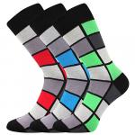 Ponožky klasické pánske Lonka Wearel 024 3 páry (červené, modré, zelené)