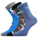 Ponožky detské Boma 057-21-43 11/XI 3 páry (navy, modré, tmavo šedé)