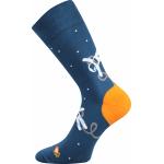 Ponožky společenské unisex Lonka Twidor Vesmír - modré-oranžové