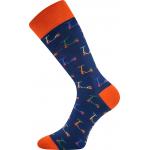 Ponožky trendy unisex Lonka Woodoo Kolobežky - modré-oranžové