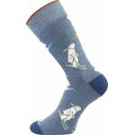 Ponožky froté unisex Lonka Frooloo Medvede - svetlo modré