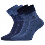 Ponožky dámske teplé Lonka Frotana 2 páry - tmavo modré