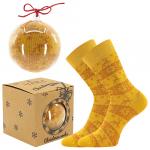 Ponožky unisex vianočné Lonka Elfi - žlté
