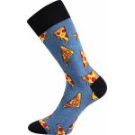 Ponožky trendy pánske Lonka Depate Pizza - modré-čierne