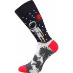 Ponožky trendy pánské Lonka Depate Vesmír - černé-bílé