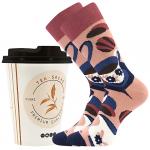Ponožky klasické unisex Lonka Tea socks - růžové