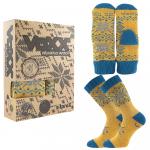 Ponožky vlnené unisex Voxx Alta set - žlté-modré