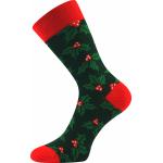 Ponožky slabé unisex Lonka Damerry Vánoce - zelené-červené