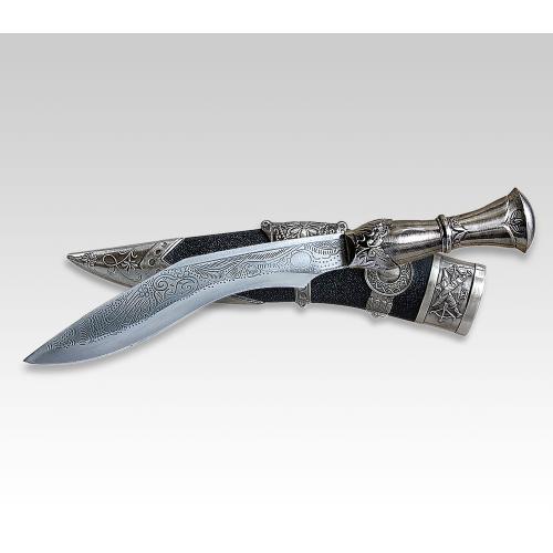 Nepálský nůž Kukri 22 cm - stříbrný
