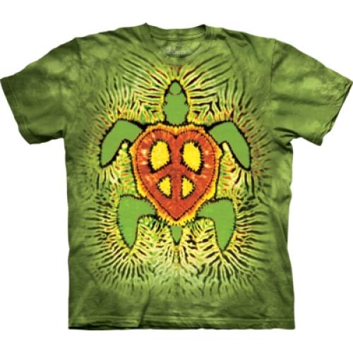Tričko unisex The Mountain Rasta Peace Turtle - zelené
