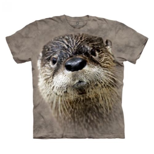 Tričko unisex The Mountain North American River Otter - sivé
