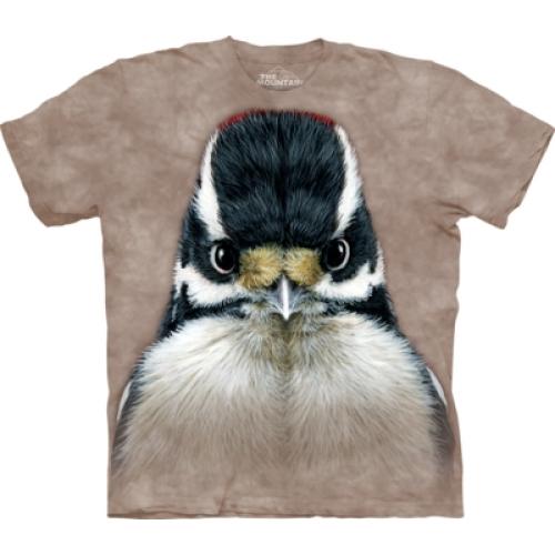 Tričko unisex The Mountain Downy Woodpecker - hnedé