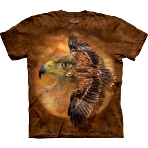 Tričko unisex The Mountain Tawny Eagle Spirit - hnedé