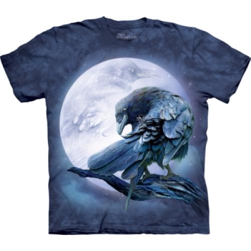 Tričko unisex The Mountain Raven Moon - modré