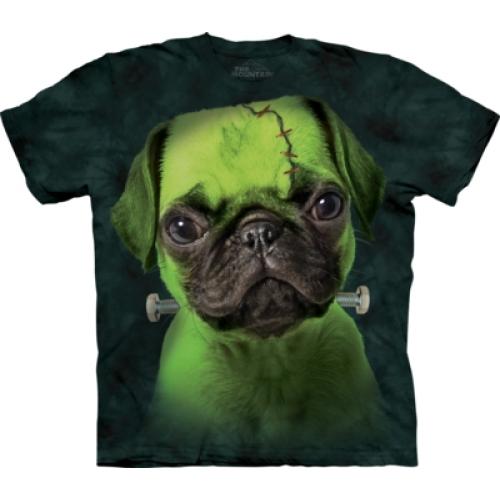 Tričko unisex The Mountain Franken Pug - zelené