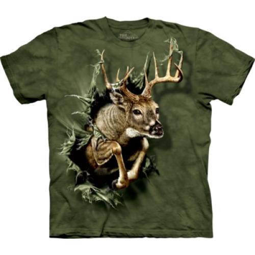 Tričko unisex The Mountain Breakthrough Deer - zelené