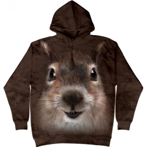 Mikina The Mountain Hoodie Squirrel Face - hnedá