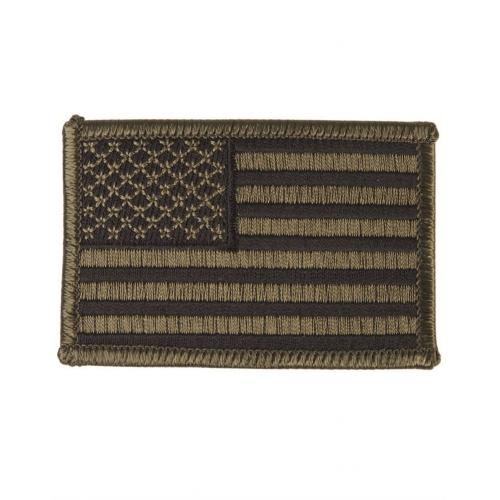 Textilná nášivka Mil-Tec vlajka USA 7,5x5 cm - olivová