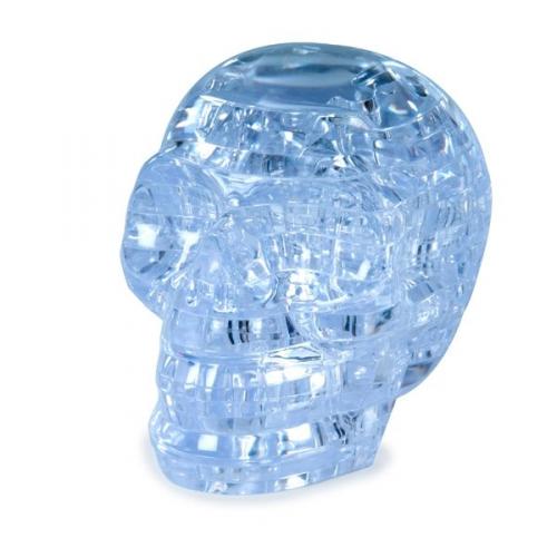 Krystal Puzzle Lebka - modrý