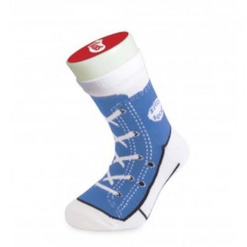 Bláznivé ponožky Basketbalista - modré-bílé