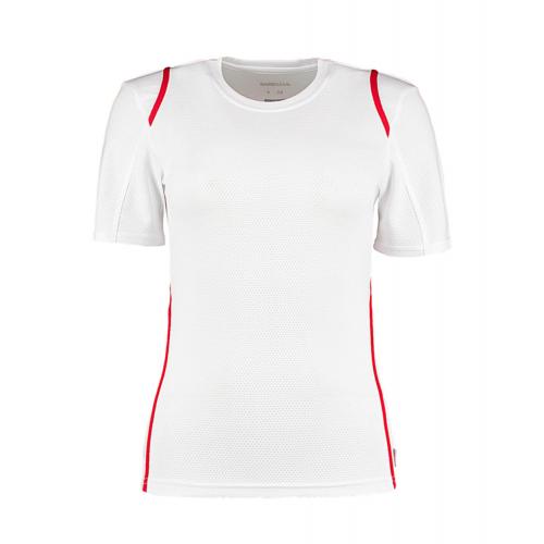 Tričko dámske Gamegear Cooltex - biele-červené