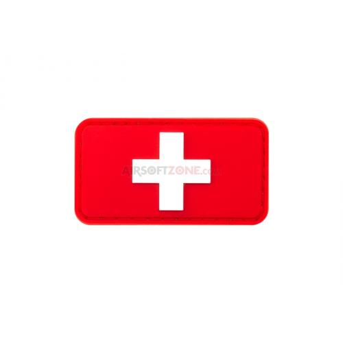 Gumová nášivka Jackets to Go vlajka Švajčiarsko - farebná