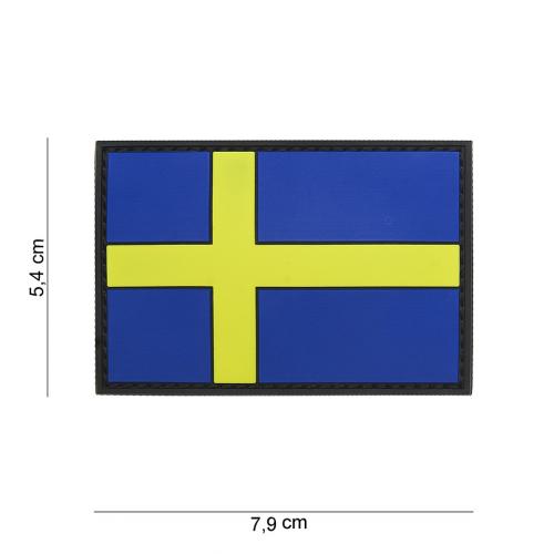 Gumová nášivka 101 Inc vlajka Švédsko - farebná