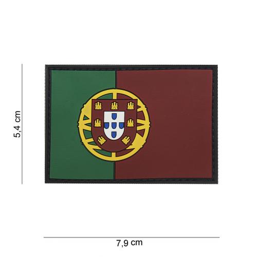 Gumová nášivka 101 Inc vlajka Portugalsko - barevná