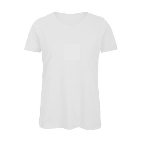 Tričko dámske B&C Jersey - biele