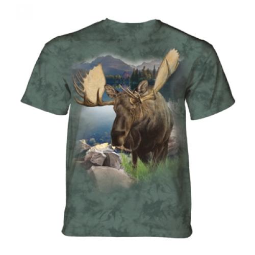 Tričko unisex The Mountain Monarch of The Forest Moose - zelené
