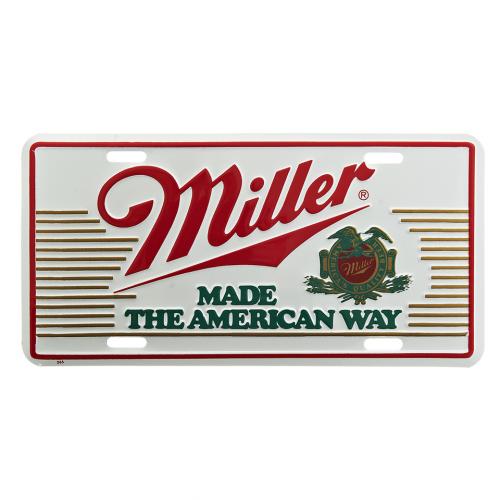 Cedule plechová Licence Miller Beer - barevná