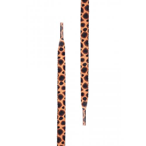 Šnúrky do topánok Tubelaces Special Flat Cheetah - oranžové-čierne
