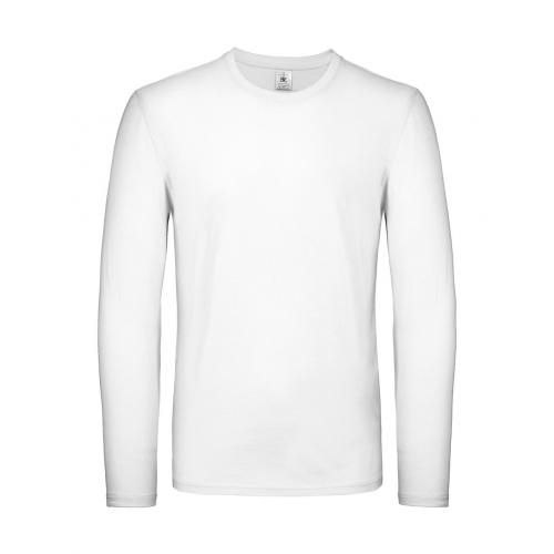 Tričko s dlhým rukávom B&C LSL - biele