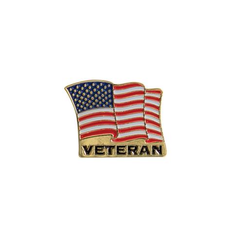 Odznak US Veteran s vlajkou - farebný