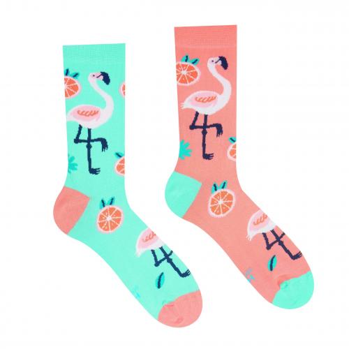 Ponožky Hesty Plameňák - růžové-modré