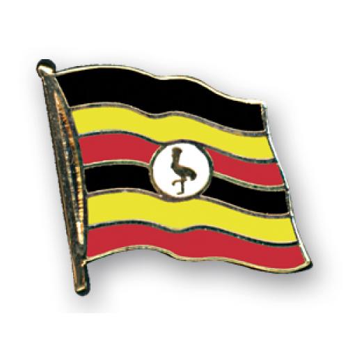 Odznak (pins) 20mm vlajka Uganda - farebný