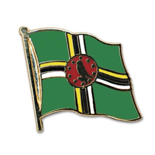 Odznak (pins) 20mm vlajka Dominika - farebný