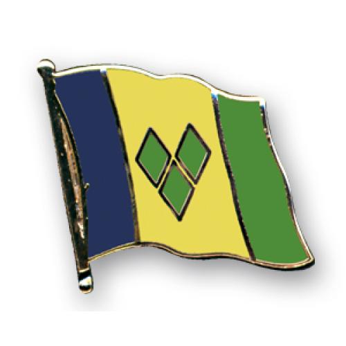 Odznak (pins) 20mm vlajka Svätý Vincent a Grenadíny - farebný