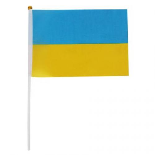 Zástavka na tyčke vlajka Ukrajina - farebný
