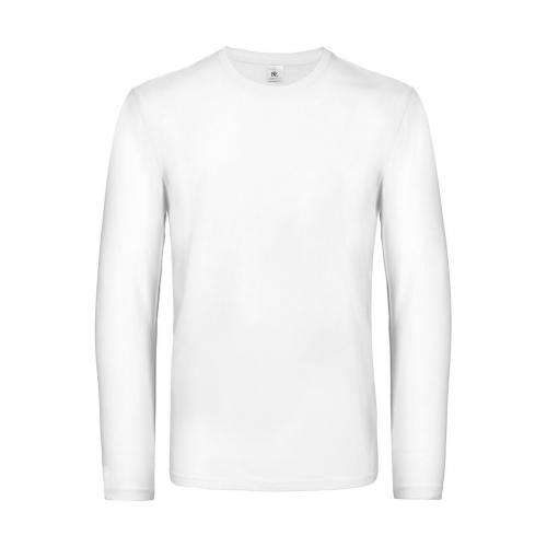 Tričko s dlhým rukávom B&C LSL Ultra - biele