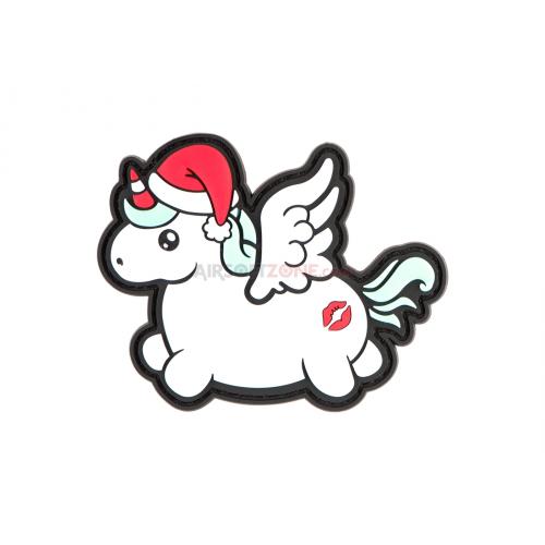 Gumová nášivka Jackets to Go Christmas Unicorn - bílá