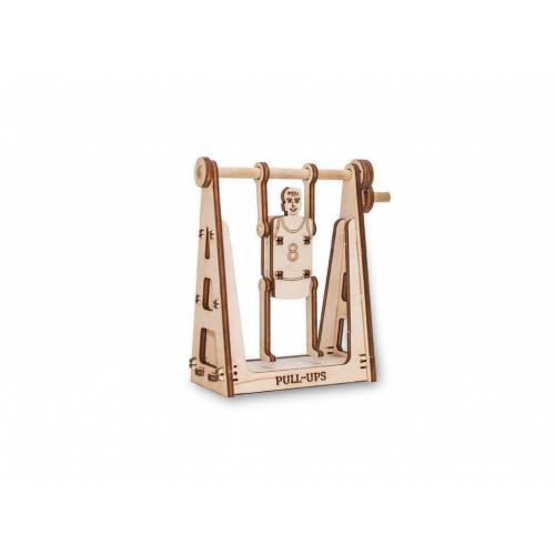 3D dřevěné puzzle EWA Sportovec - hnědé